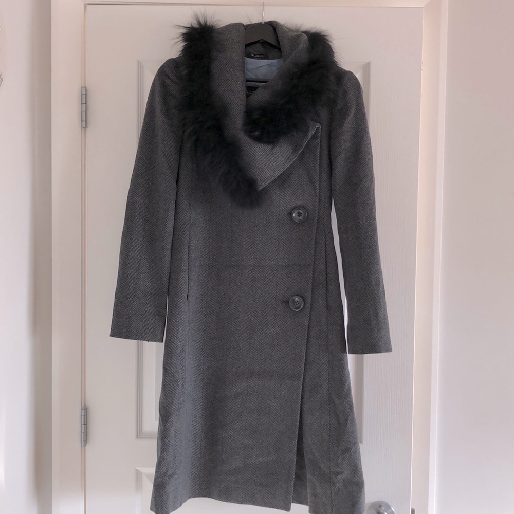 Renato Balestra Real Fur Trimmed Wool Jacket
